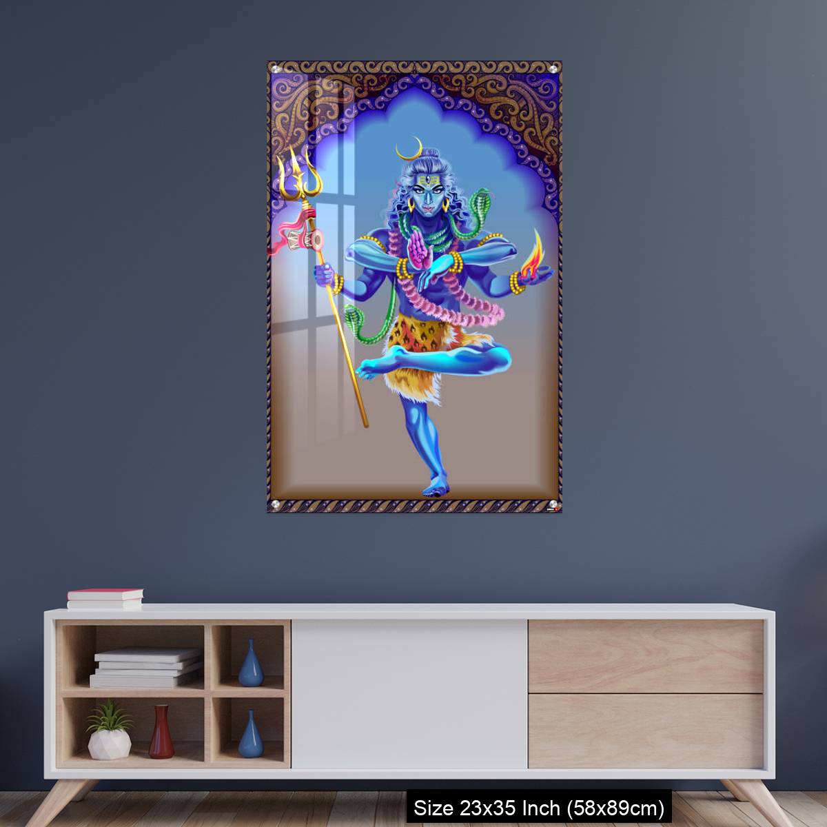 OMGs Acrylic Wall Decor – God Shiva on the background of an ornamental arch - Image 8