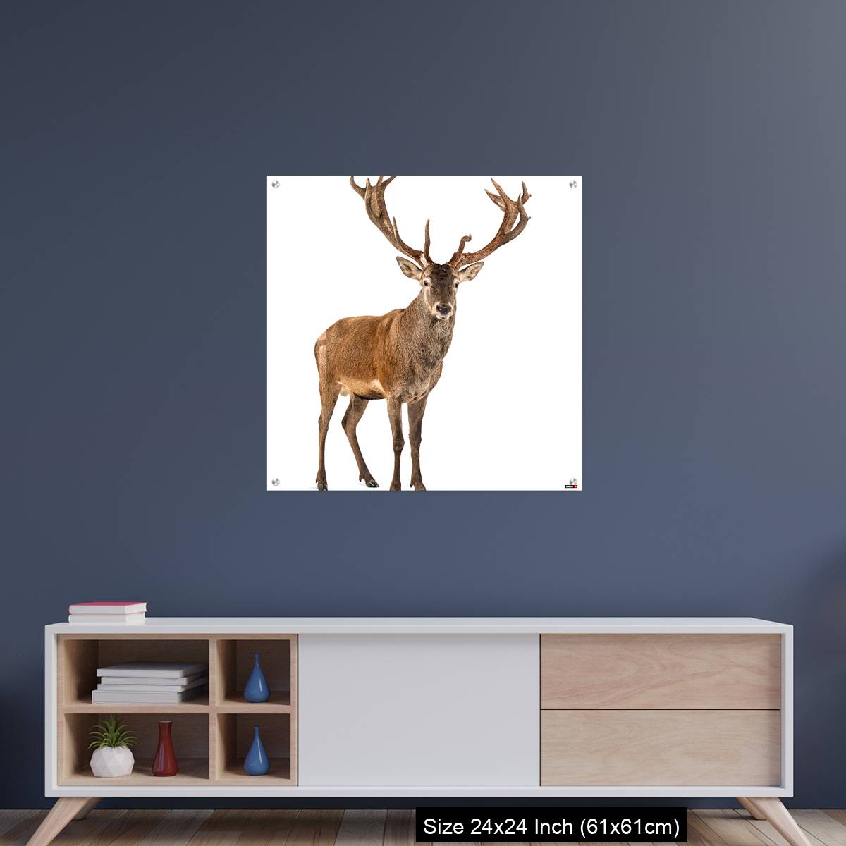 OMGs Acrylic Wall Decor – Red deer stag in front of a white background - Image 8
