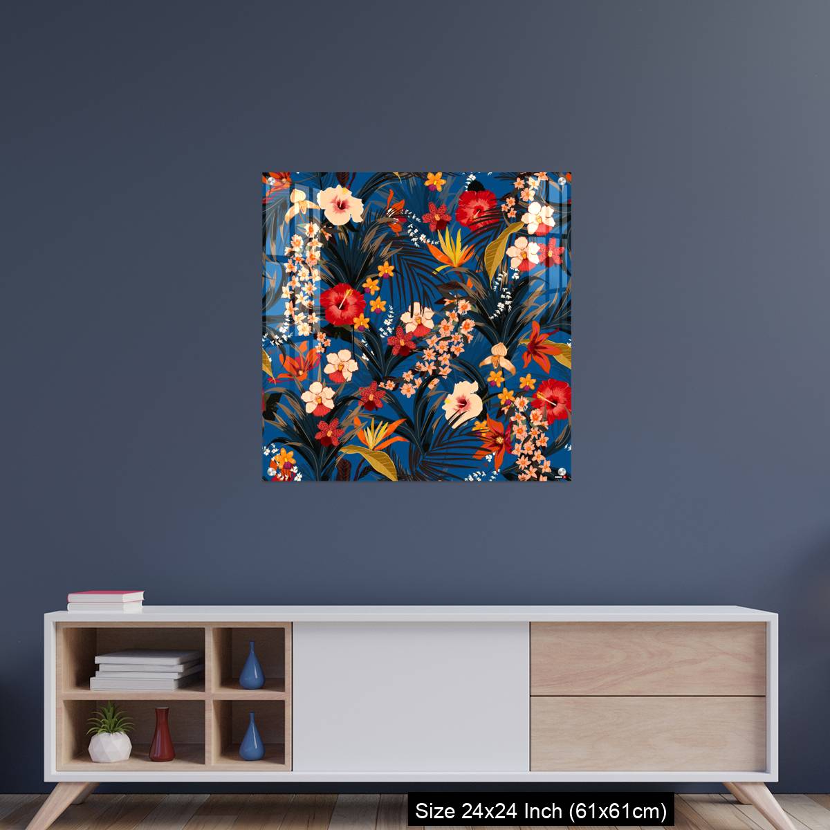 OMGs Acrylic Wall Decor – Trendy deep summer tropical background with jungle plants. - Image 8