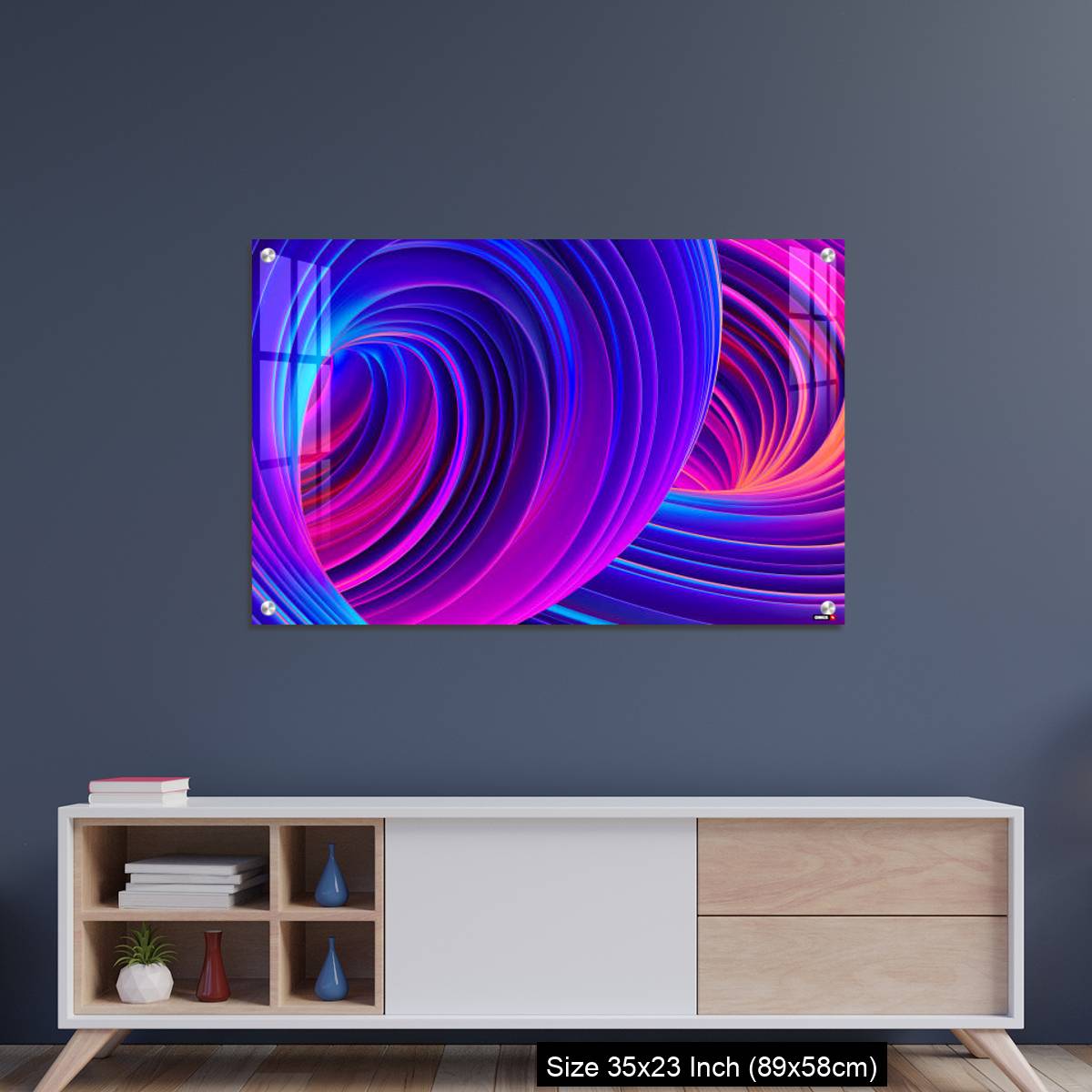 OMGs Acrylic Wall Decor – 3D Abstract fluid background with holographic liquid shapes in motion - Image 8