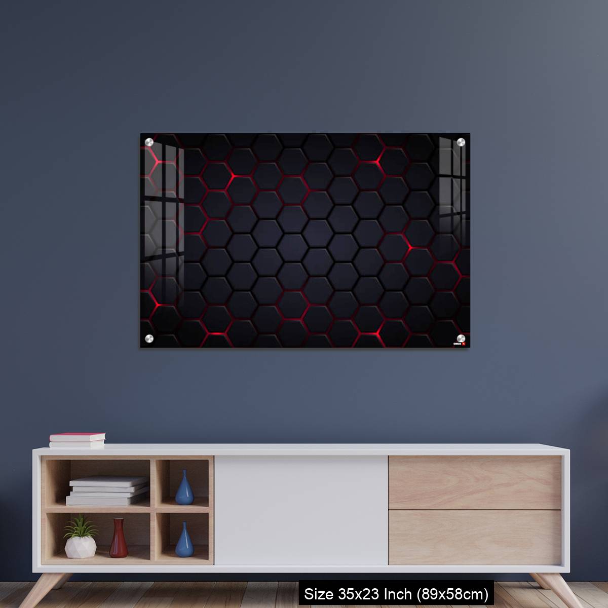 OMGs Acrylic Wall Decor – Abstract Futuristic background with hexagons . - Image 8