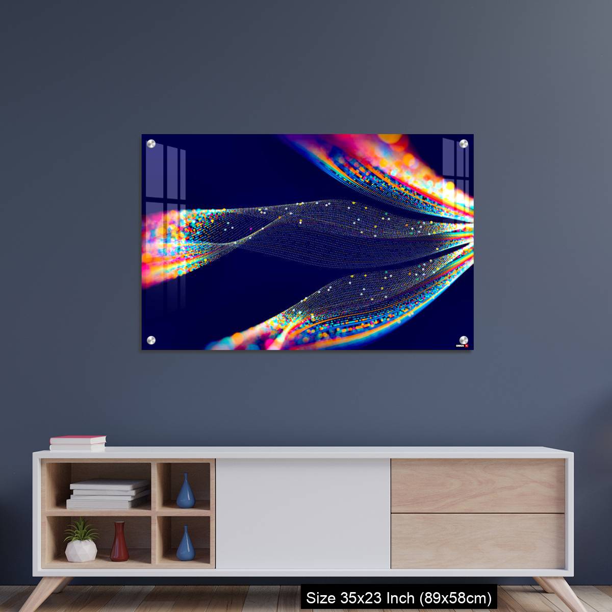 OMGs Acrylic Wall Decor – Abstract technological background in vibrant colors with blur. - Image 8