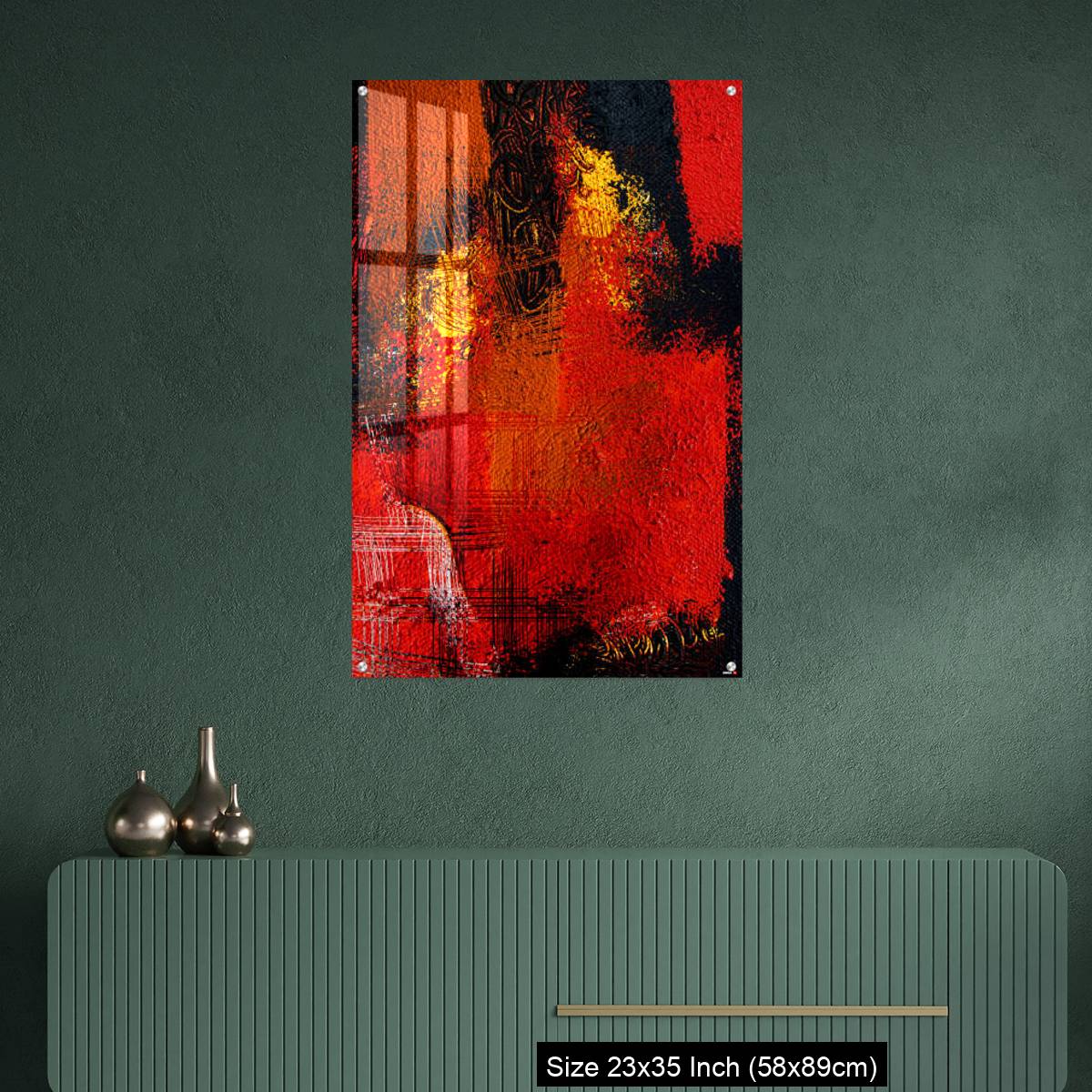 OMGs Acrylic Wall Decor – Abstract Contemporary art background Hand drawn oil painting Brushstrokes of paint - Image 9