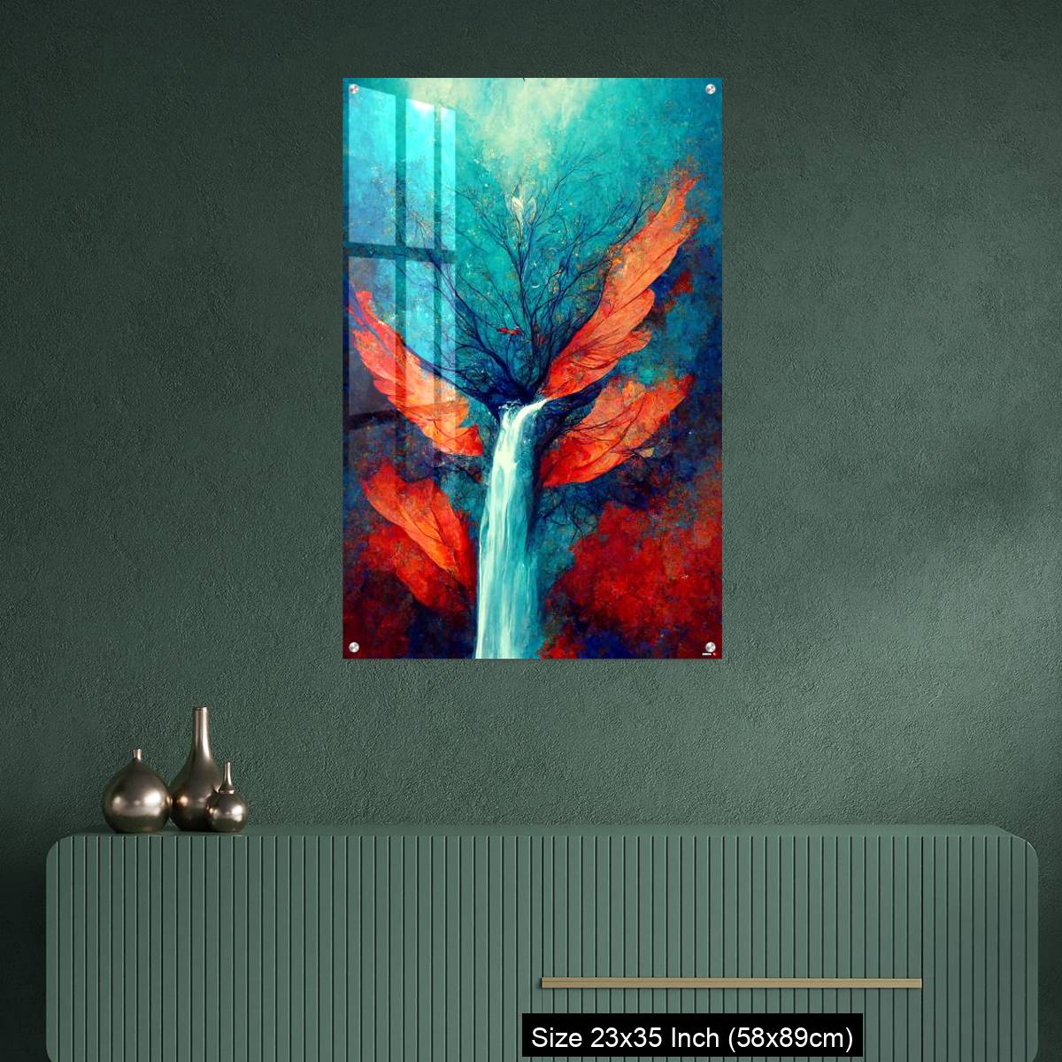 OMGs Acrylic Wall Decor – Abstract illustration of a waterfall stream from the tree - Image 9