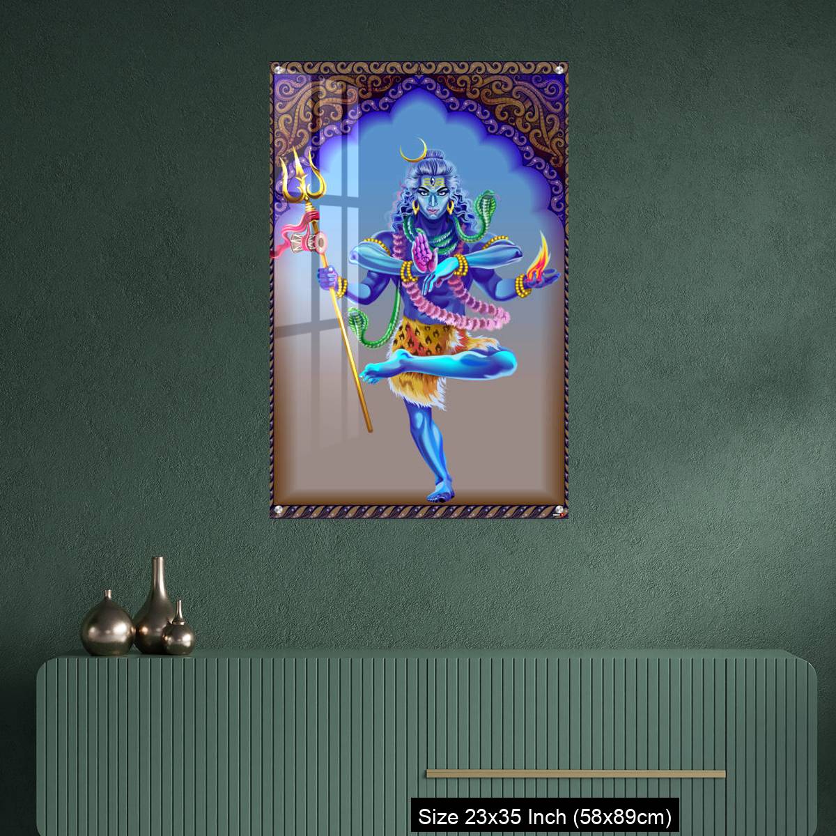 OMGs Acrylic Wall Decor – God Shiva on the background of an ornamental arch - Image 9