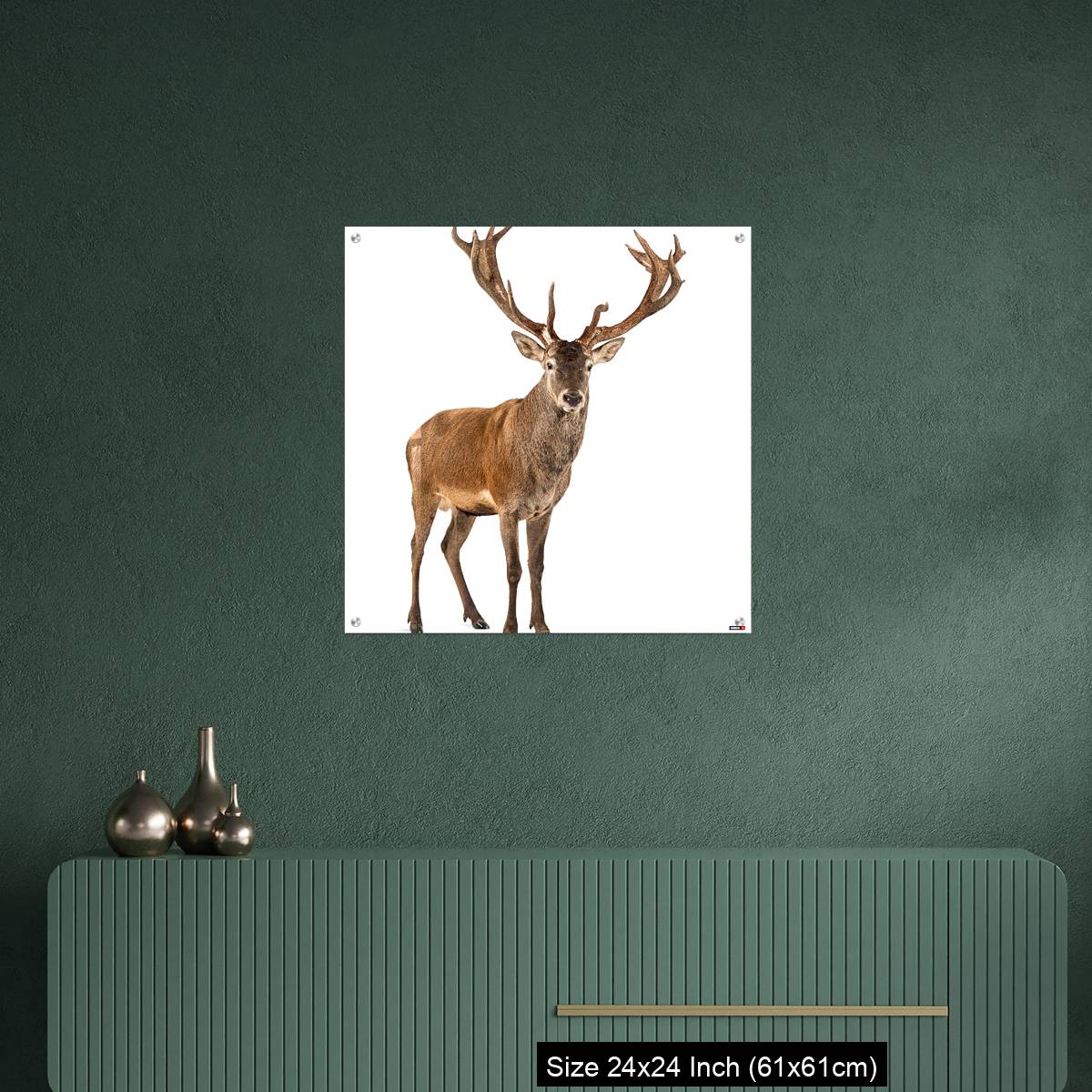 OMGs Acrylic Wall Decor – Red deer stag in front of a white background - Image 9