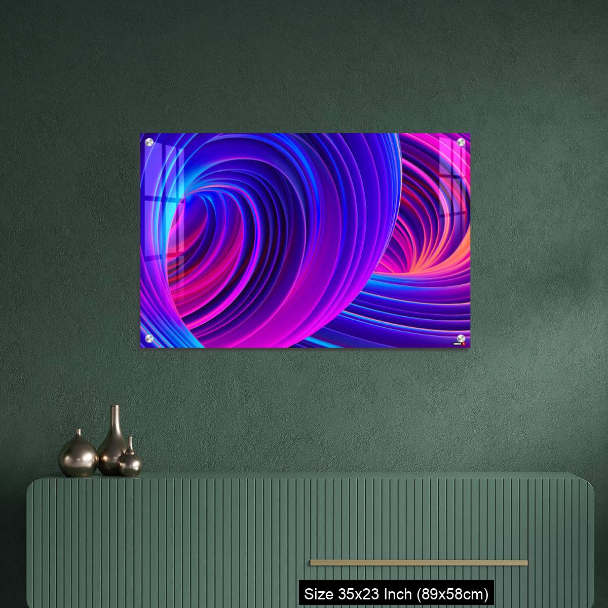 OMGs Acrylic Wall Decor – 3D Abstract fluid background with holographic liquid shapes in motion - Image 9