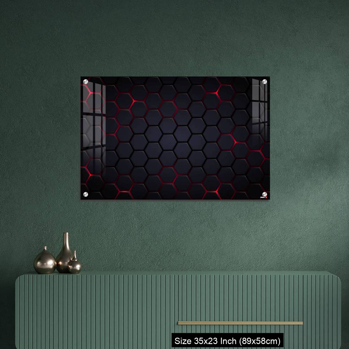 OMGs Acrylic Wall Decor – Abstract Futuristic background with hexagons . - Image 9