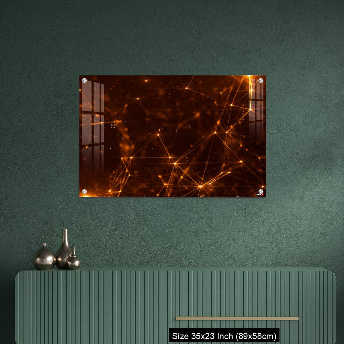 OMGs Acrylic Wall Decor – Abstract plexus structure of many glowing lines and particles. - Image 9