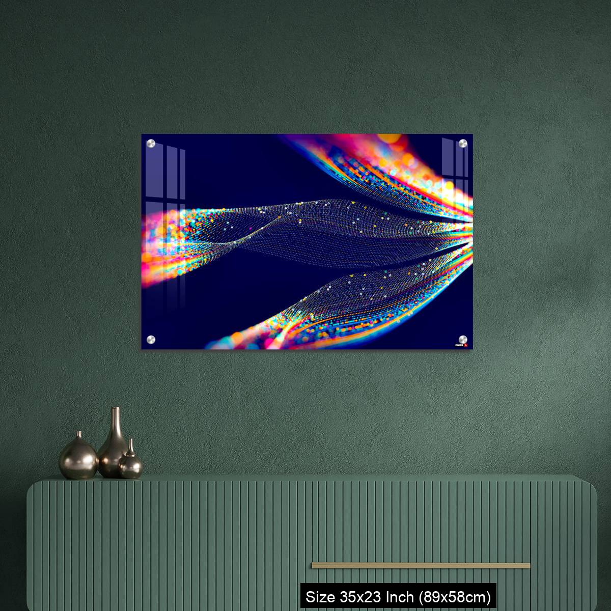 OMGs Acrylic Wall Decor – Abstract technological background in vibrant colors with blur. - Image 9