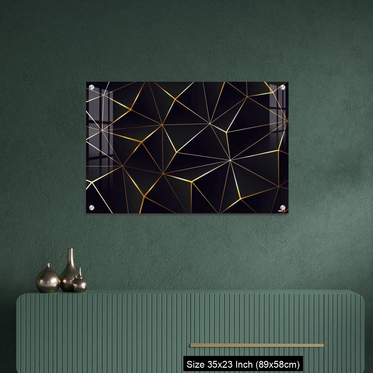 OMGs Acrylic Wall Decor – Polygonal black background. - Image 9