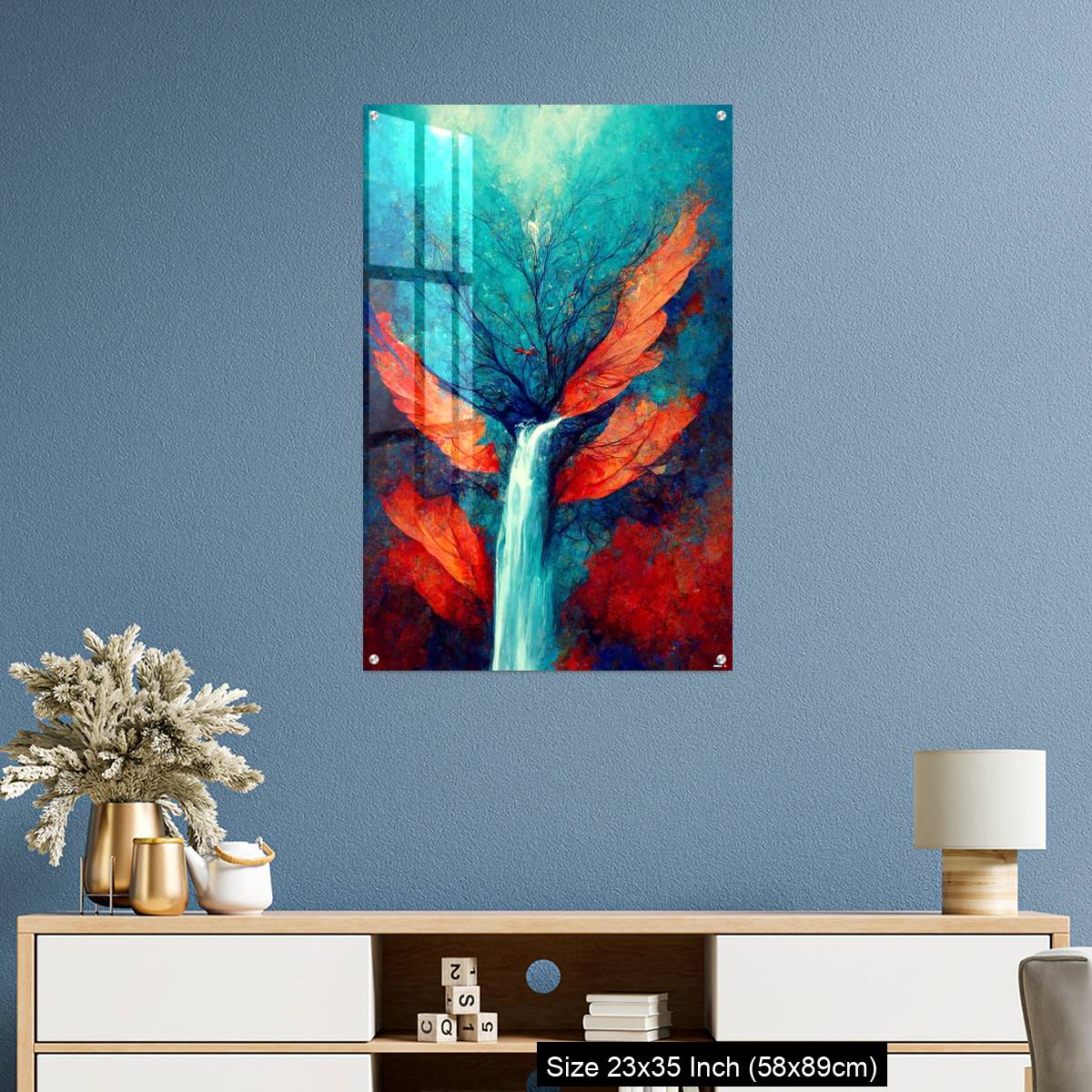 OMGs Acrylic Wall Decor – Abstract illustration of a waterfall stream from the tree - Image 10