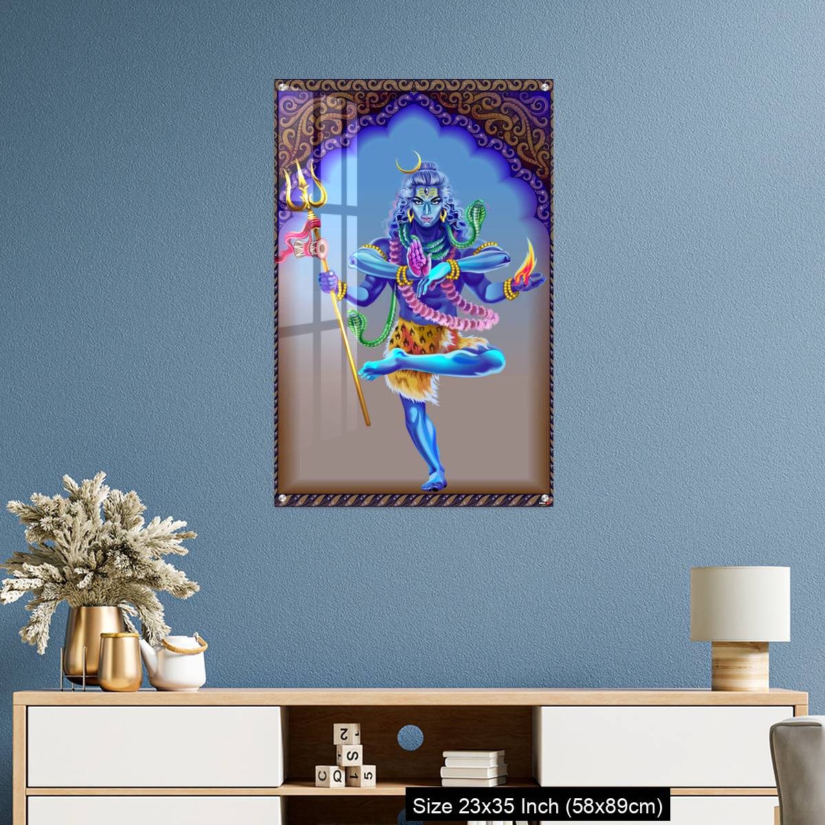 OMGs Acrylic Wall Decor – God Shiva on the background of an ornamental arch - Image 10