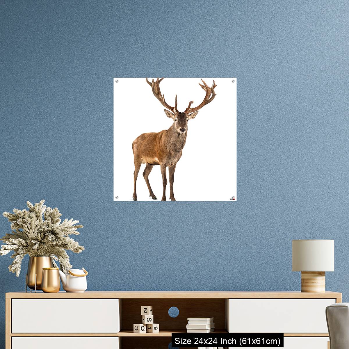 OMGs Acrylic Wall Decor – Red deer stag in front of a white background - Image 10