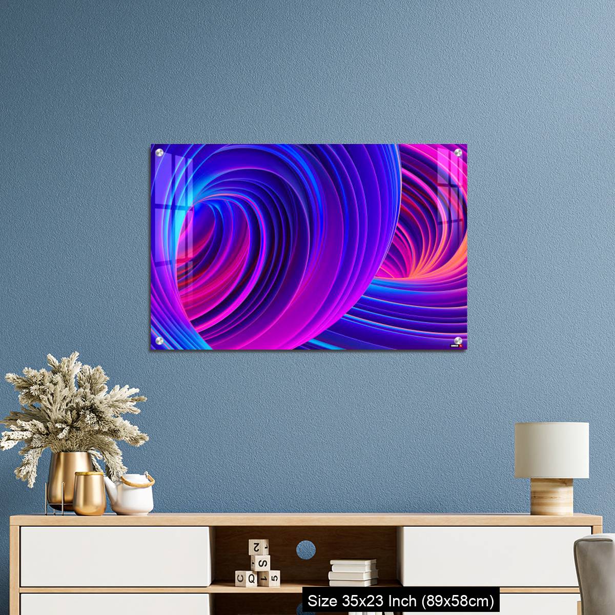 OMGs Acrylic Wall Decor – 3D Abstract fluid background with holographic liquid shapes in motion - Image 10