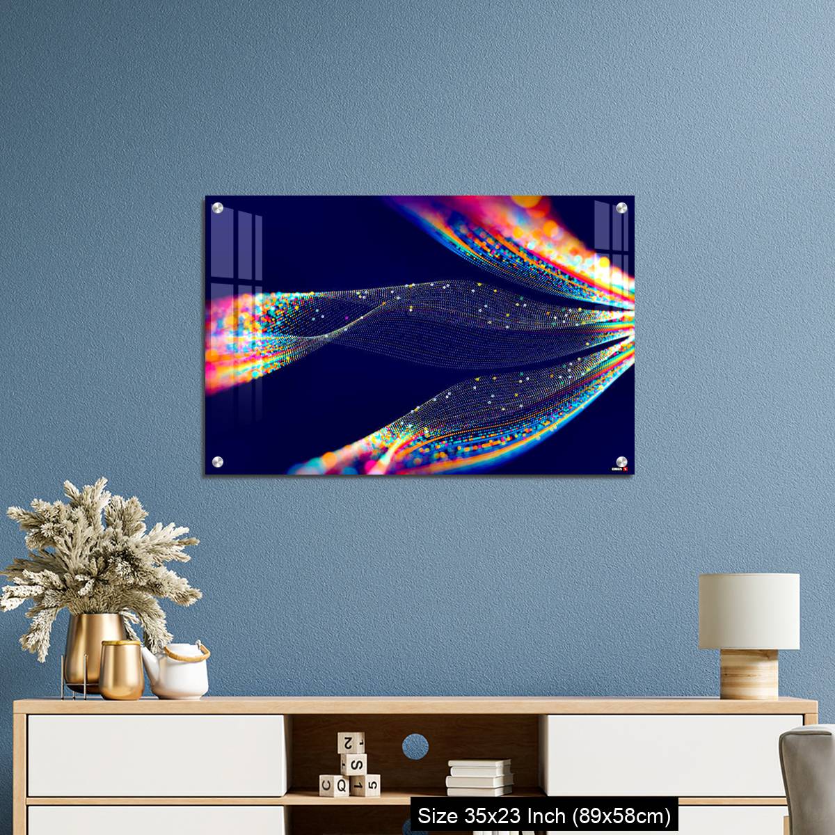 OMGs Acrylic Wall Decor – Abstract technological background in vibrant colors with blur. - Image 10