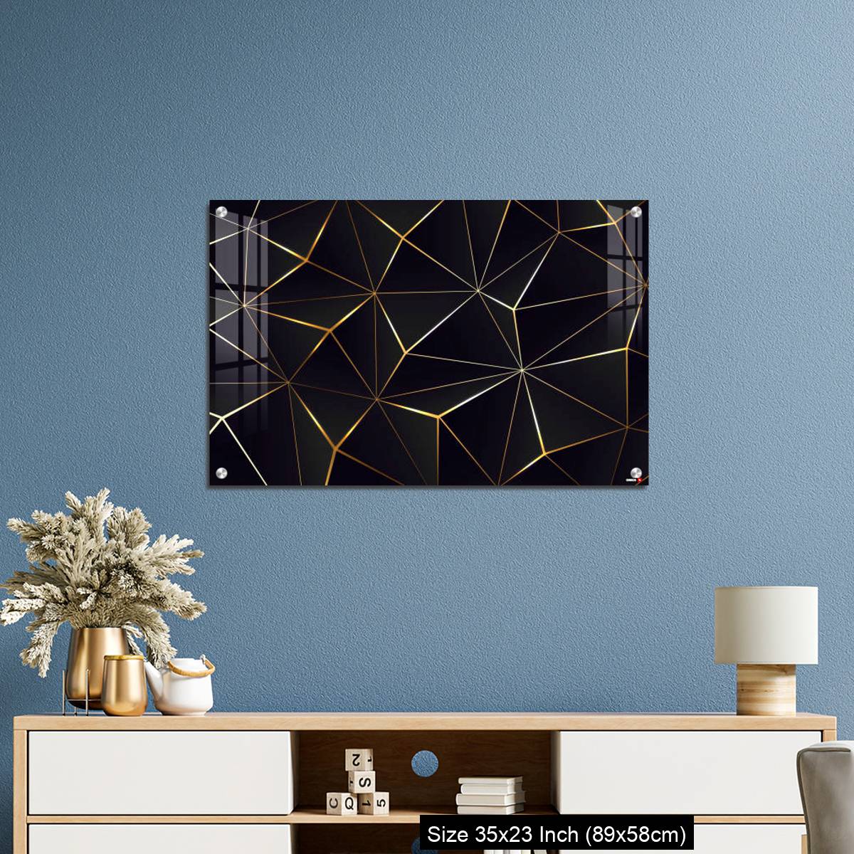 OMGs Acrylic Wall Decor – Polygonal black background. - Image 10