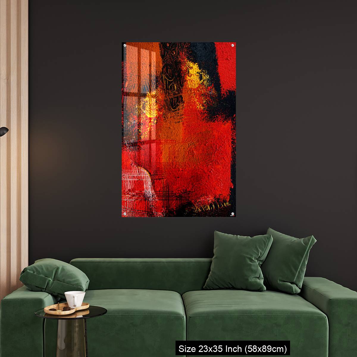 OMGs Acrylic Wall Decor – Abstract Contemporary art background Hand drawn oil painting Brushstrokes of paint - Image 11