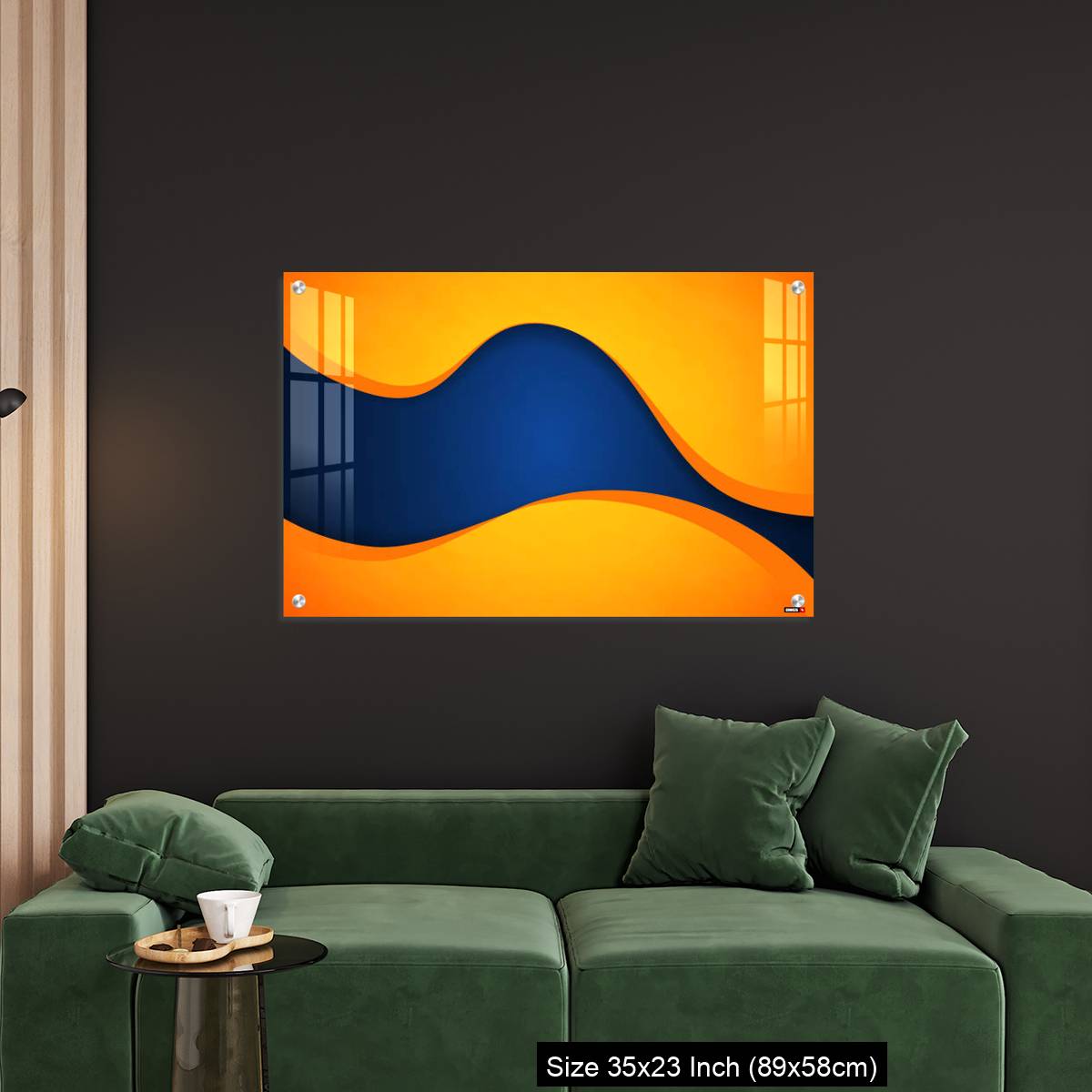 OMGs Acrylic Wall Decor – Abstract blue and orange wave vector background - Image 11