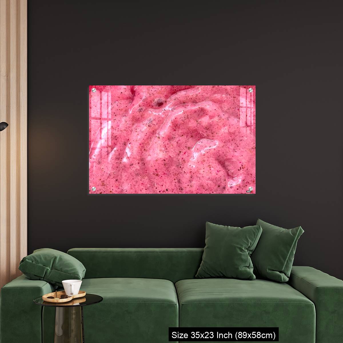 OMGs Acrylic Wall Decor – Close up Blueberry Yogurt Smoothie isolated background - Image 11