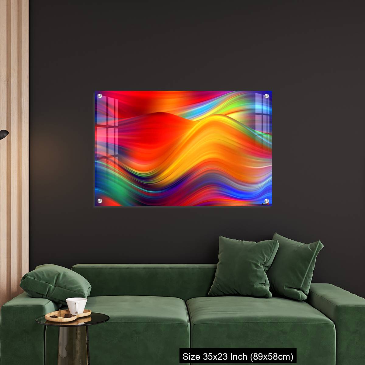 OMGs Acrylic Wall Decor – Modern colorful flow poster. Wave Liquid shape color background. - Image 11
