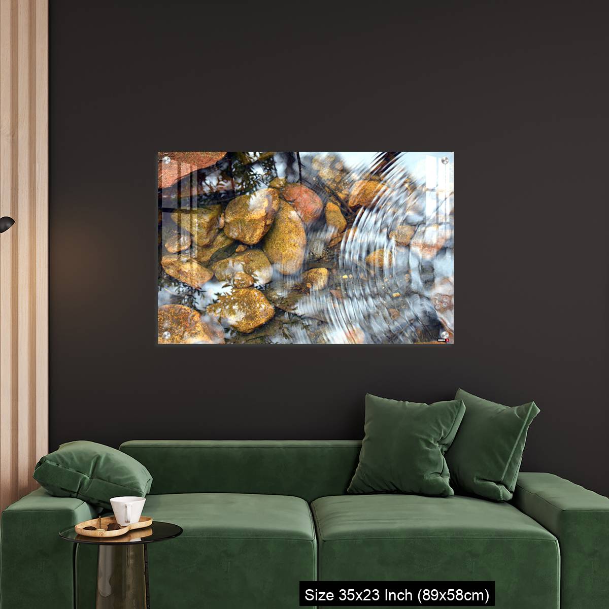 OMGs Acrylic Wall DecorRipples and reflections in a pebbly pond - Image 11