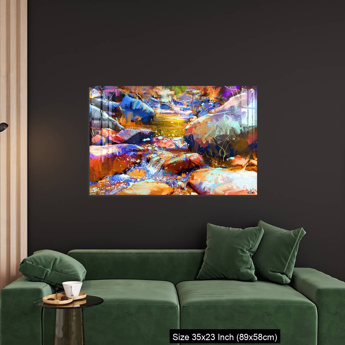 OMGs Acrylic Wall Decor – beautiful waterfall with colorful stones in autumn forest - Image 11