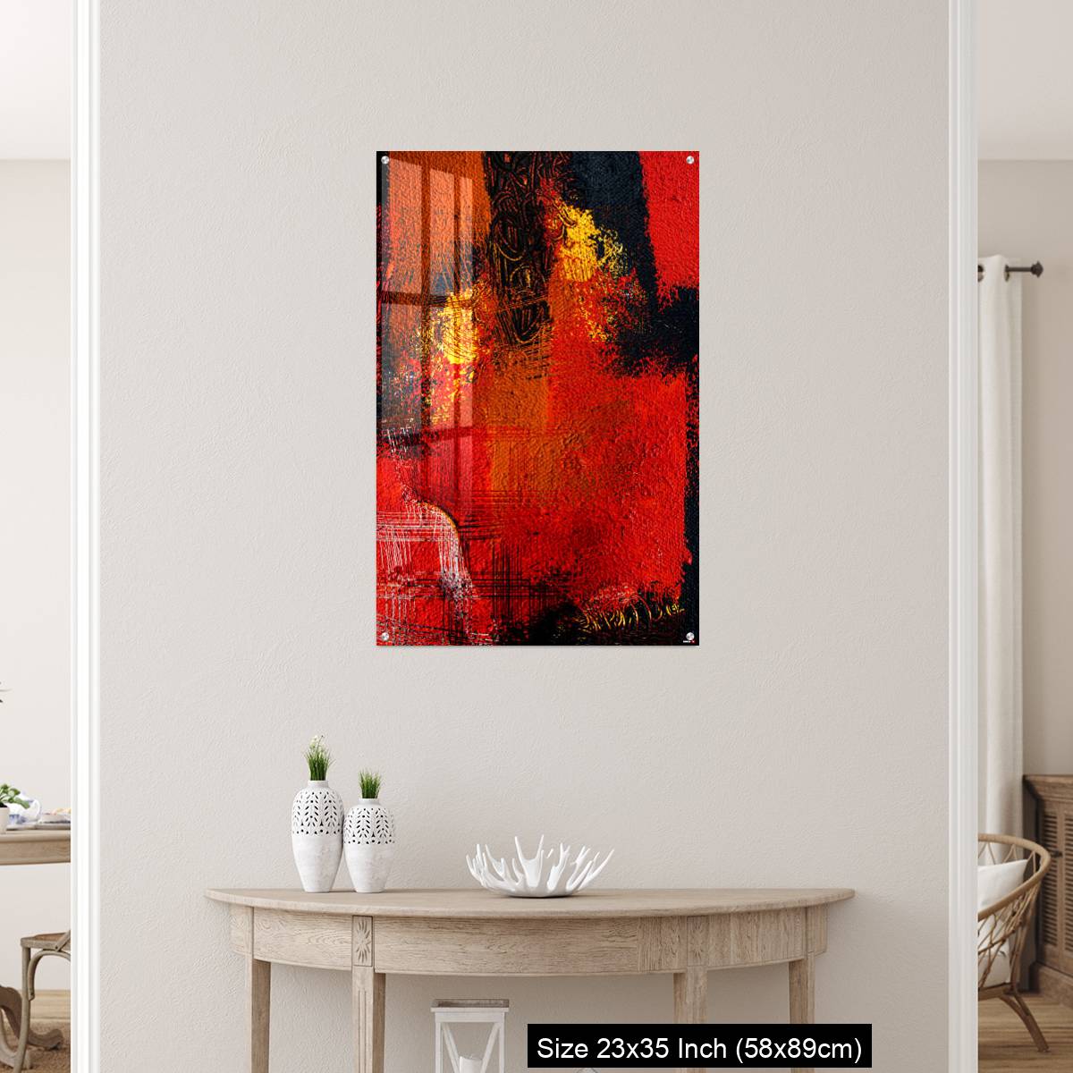 OMGs Acrylic Wall Decor – Abstract Contemporary art background Hand drawn oil painting Brushstrokes of paint - Image 12