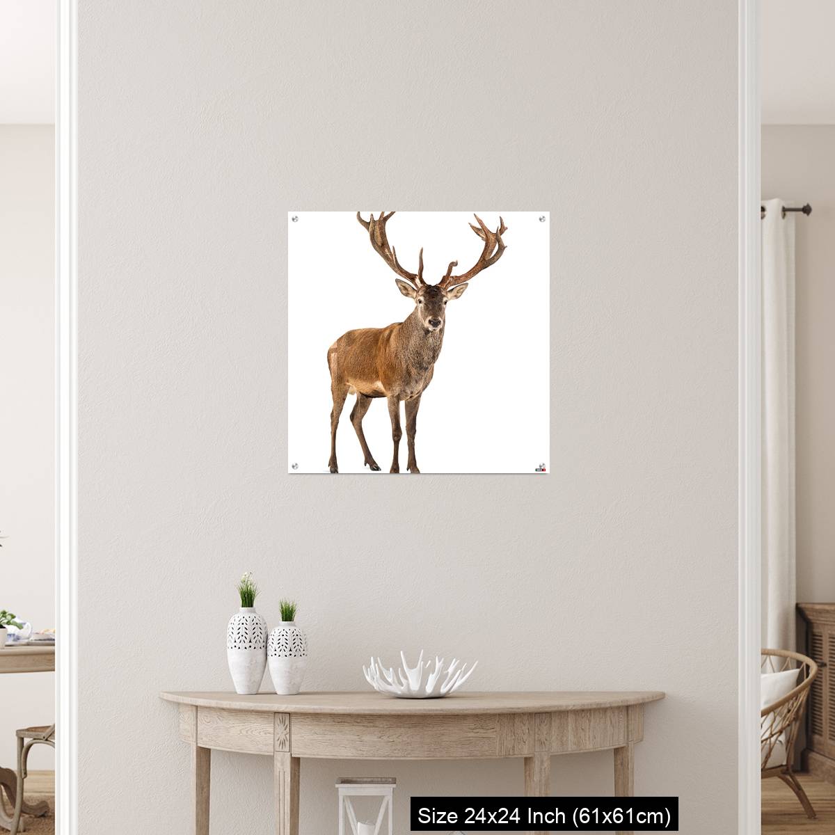 OMGs Acrylic Wall Decor – Red deer stag in front of a white background - Image 12