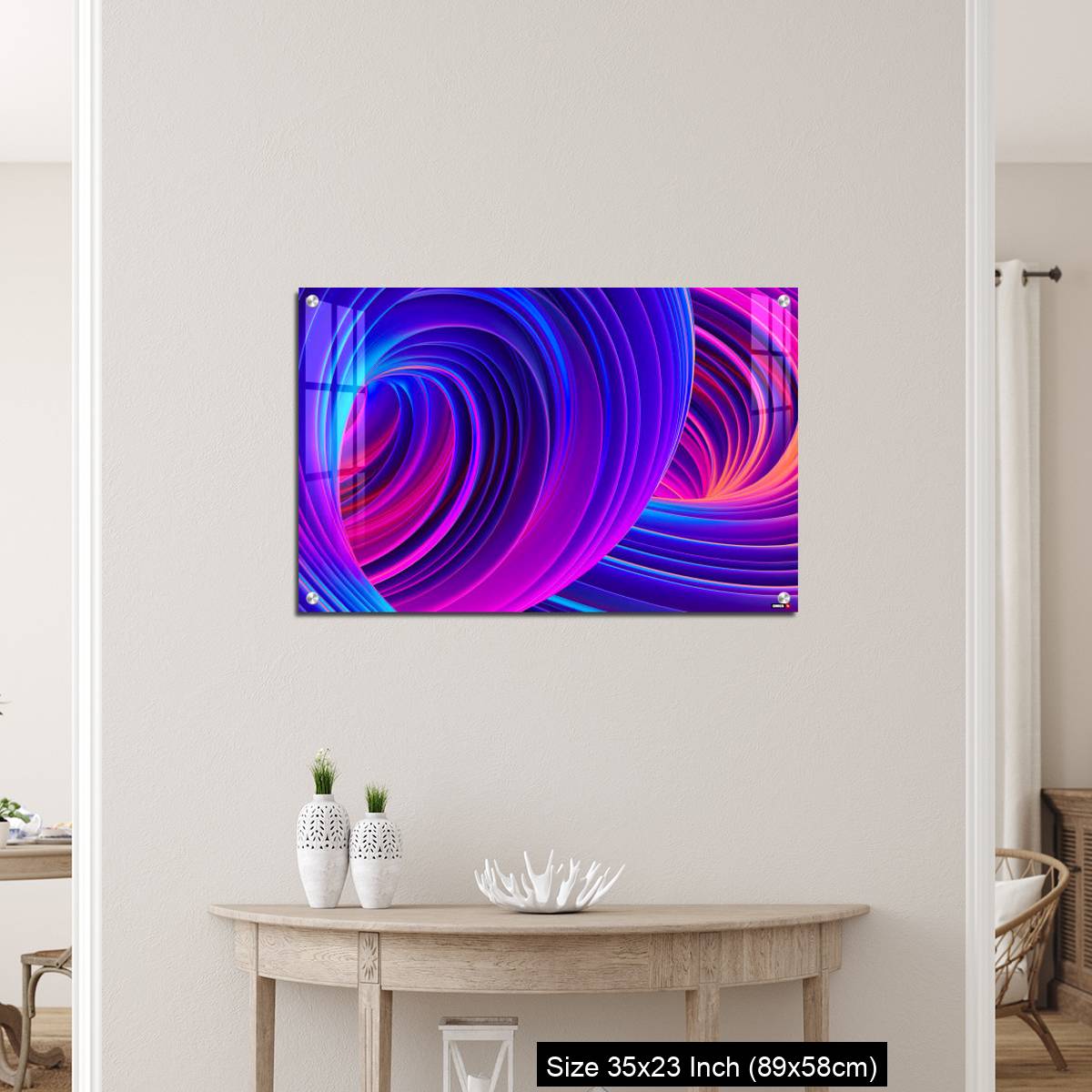 OMGs Acrylic Wall Decor – 3D Abstract fluid background with holographic liquid shapes in motion - Image 12