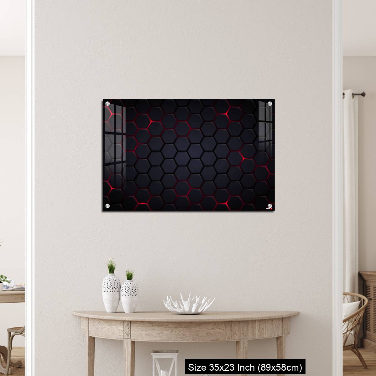 OMGs Acrylic Wall Decor – Abstract Futuristic background with hexagons . - Image 12