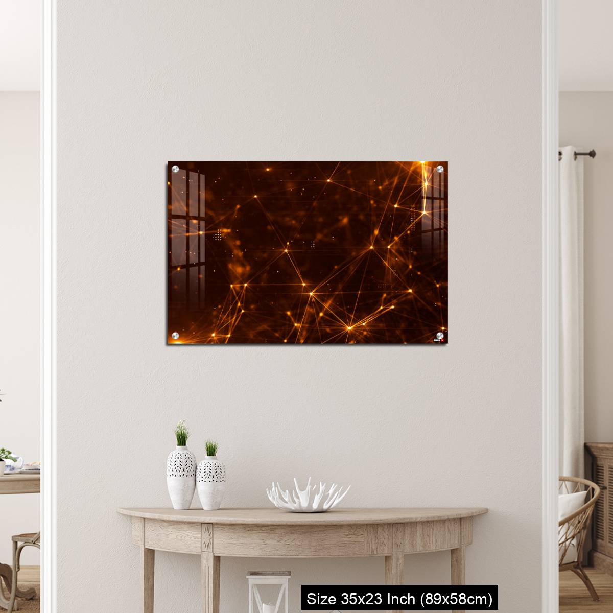 OMGs Acrylic Wall Decor – Abstract plexus structure of many glowing lines and particles. - Image 12