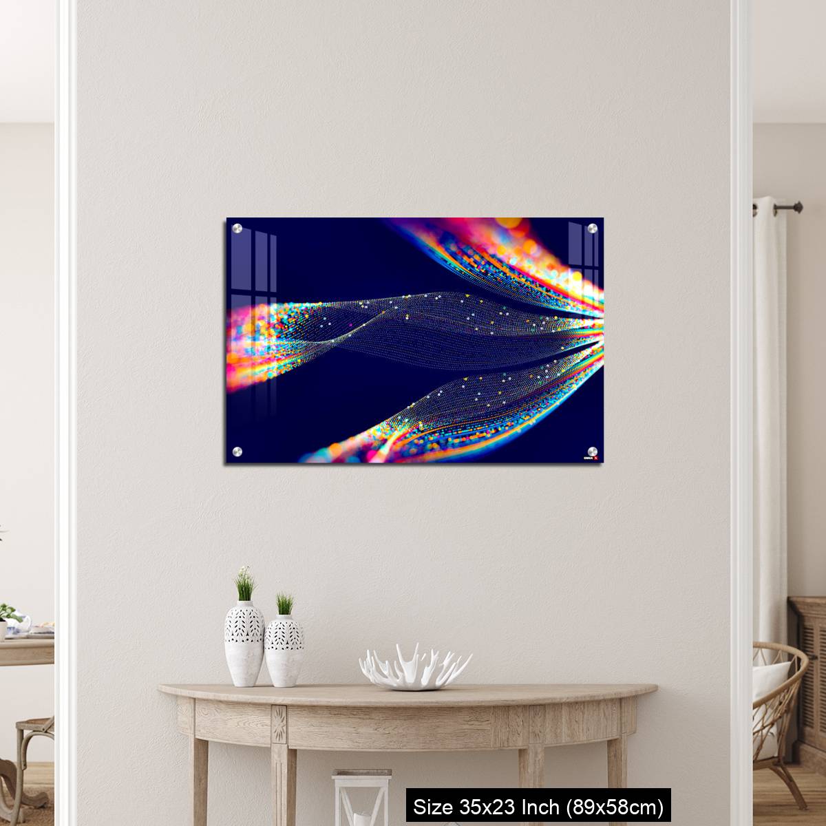 OMGs Acrylic Wall Decor – Abstract technological background in vibrant colors with blur. - Image 12