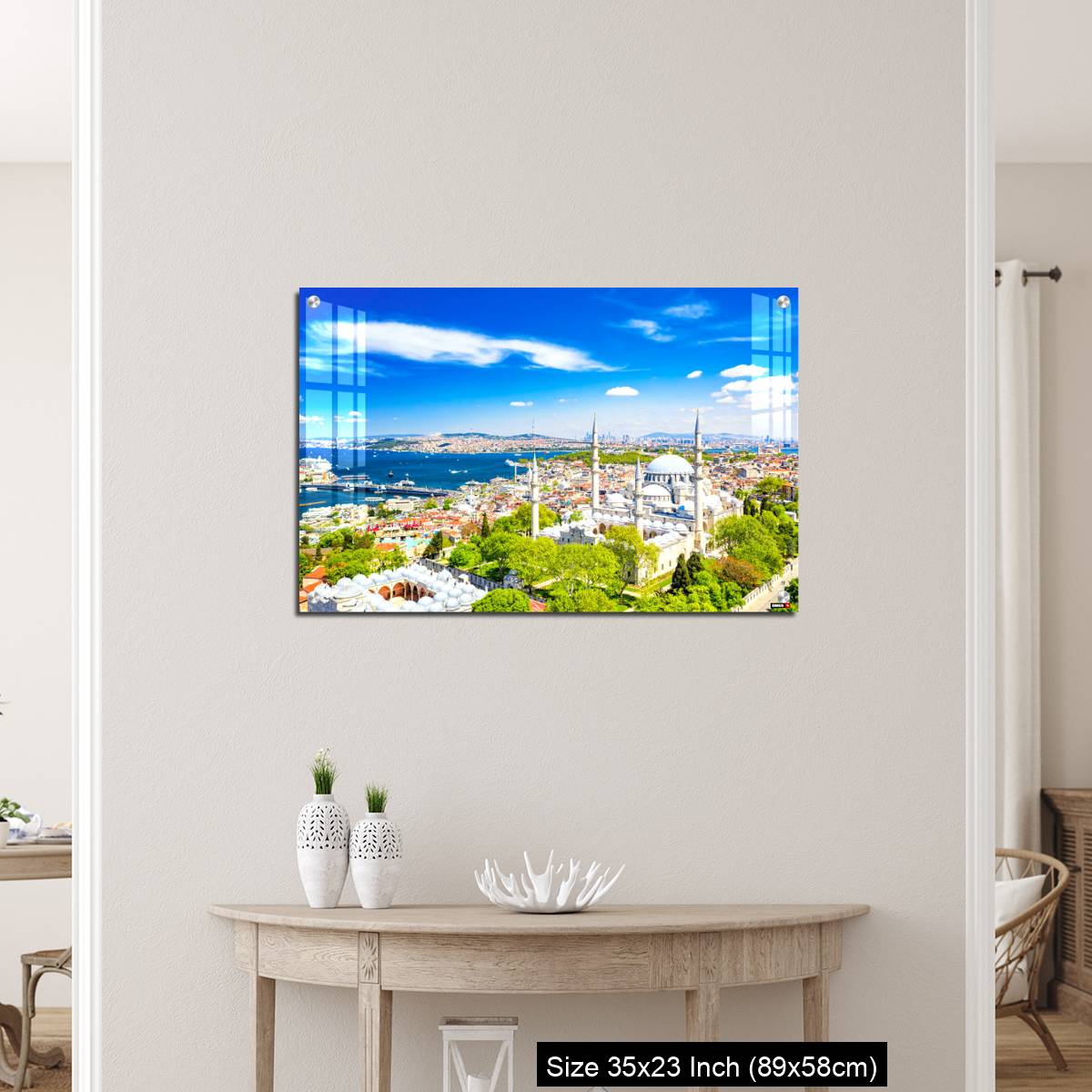 OMGs Acrylic Wall Decor – Aerial drone view of the Suleymaniye Mosque, huge Ottoman imperial mosque in Istanbul, Turkey. - Image 12