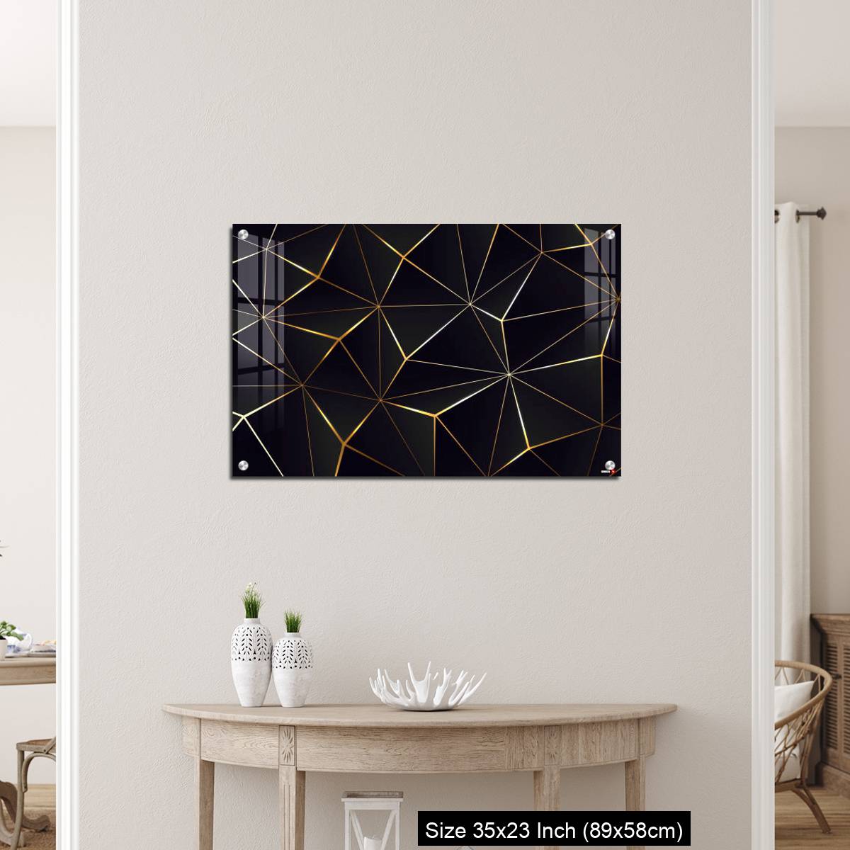 OMGs Acrylic Wall Decor – Polygonal black background. - Image 12