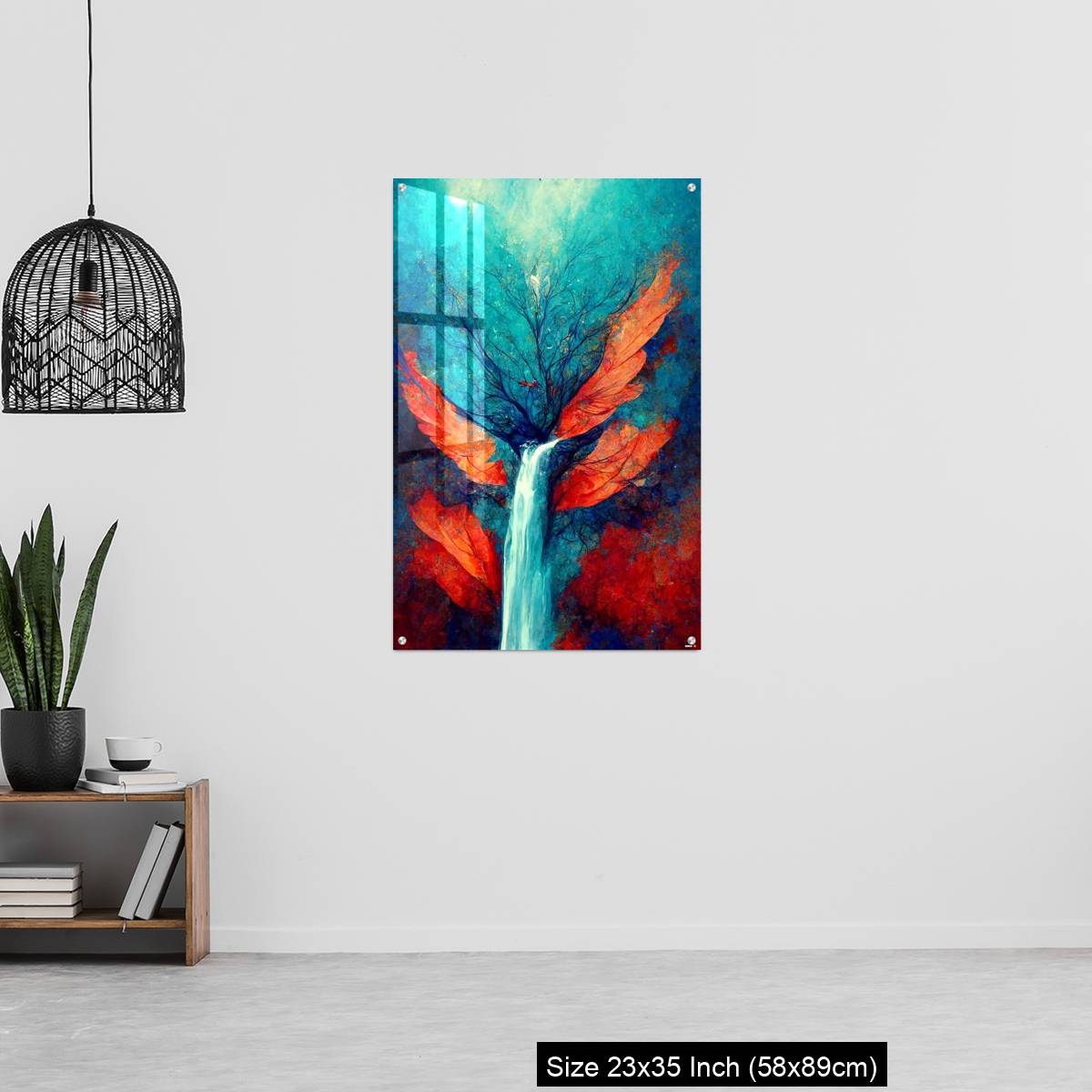 OMGs Acrylic Wall Decor – Abstract illustration of a waterfall stream from the tree - Image 13
