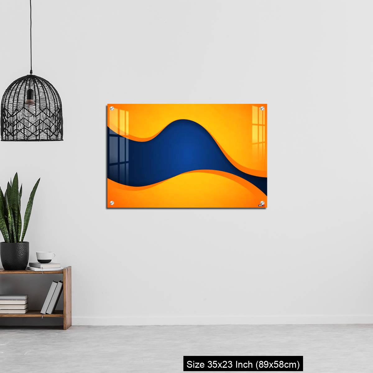 OMGs Acrylic Wall Decor – Abstract blue and orange wave vector background - Image 13
