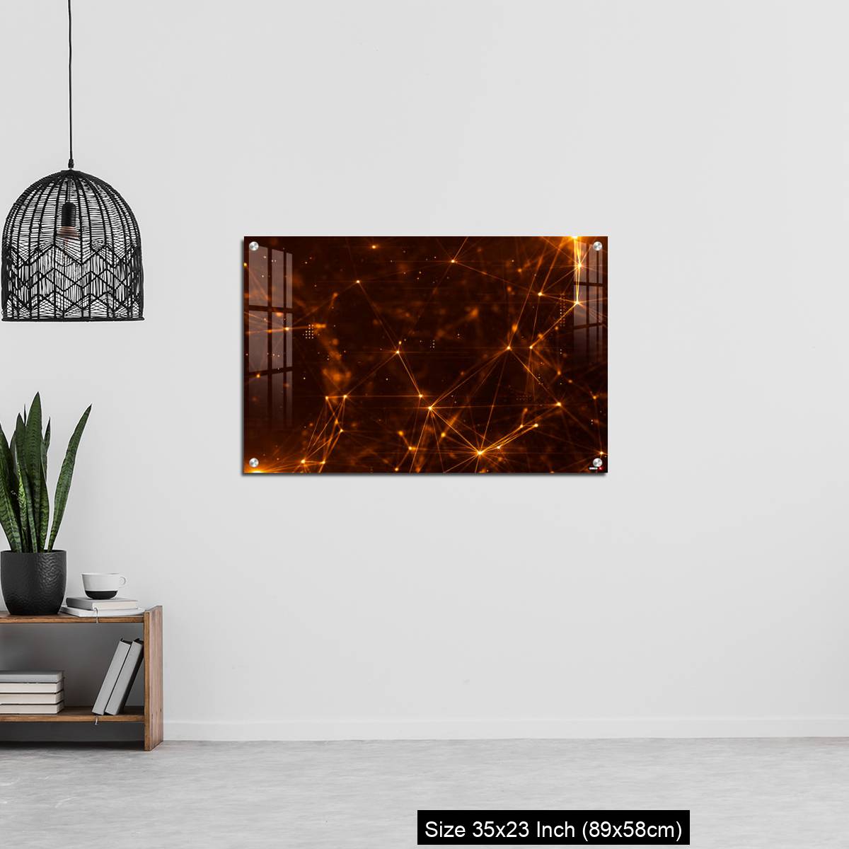 OMGs Acrylic Wall Decor – Abstract plexus structure of many glowing lines and particles. - Image 13