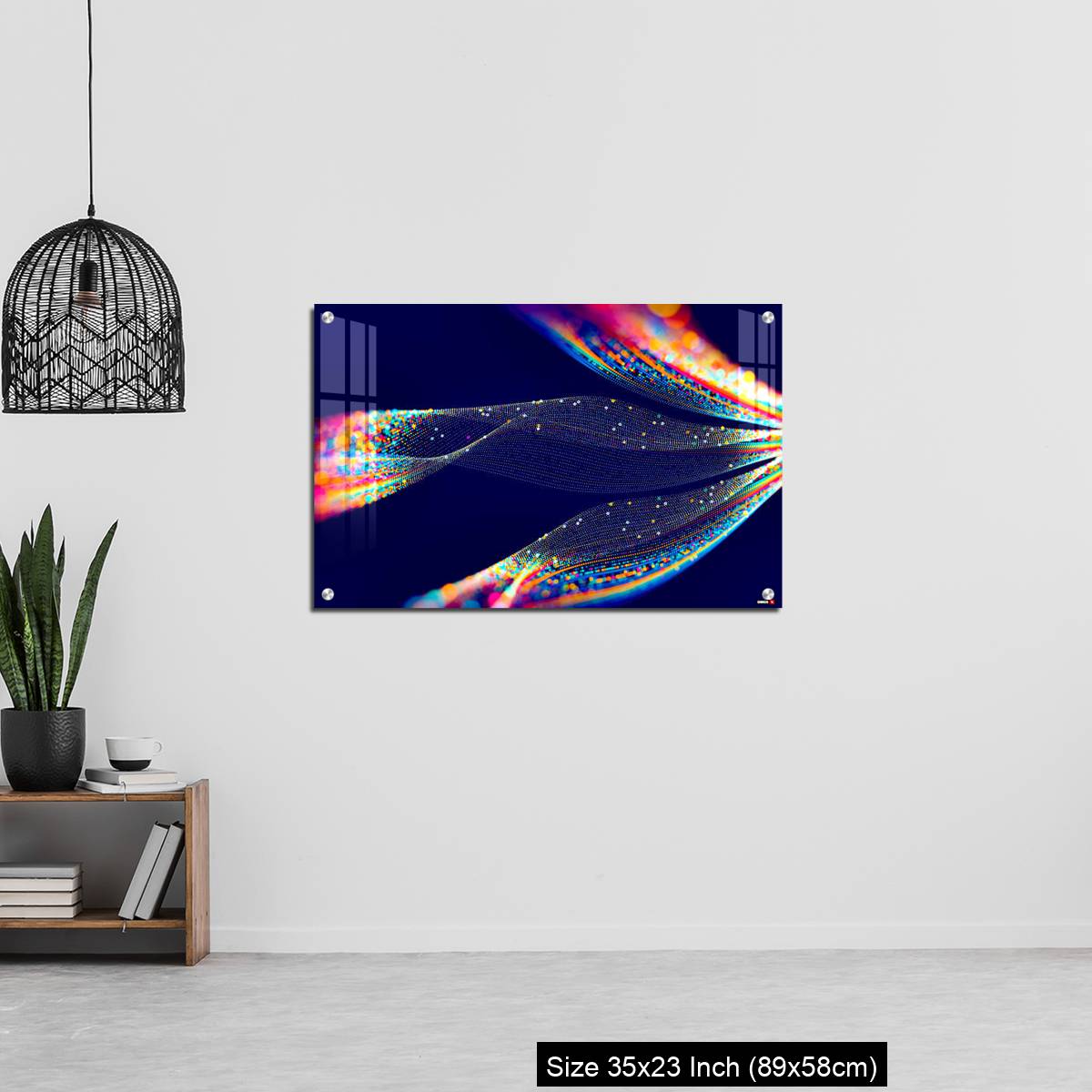 OMGs Acrylic Wall Decor – Abstract technological background in vibrant colors with blur. - Image 13
