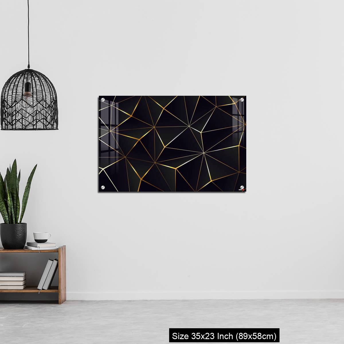 OMGs Acrylic Wall Decor – Polygonal black background. - Image 13