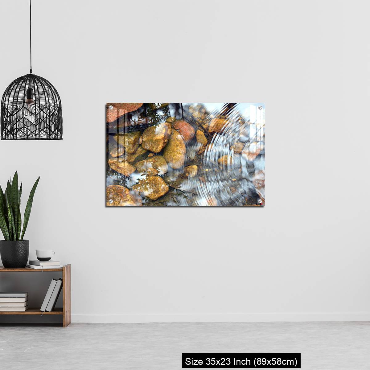 OMGs Acrylic Wall DecorRipples and reflections in a pebbly pond - Image 13