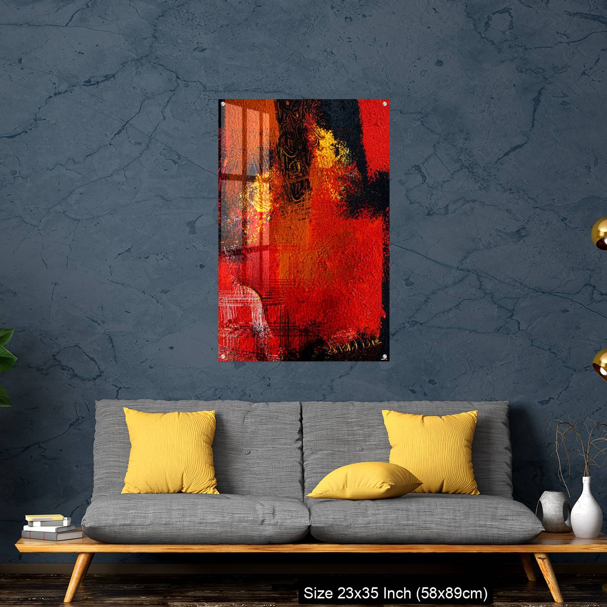 OMGs Acrylic Wall Decor – Abstract Contemporary art background Hand drawn oil painting Brushstrokes of paint - Image 14