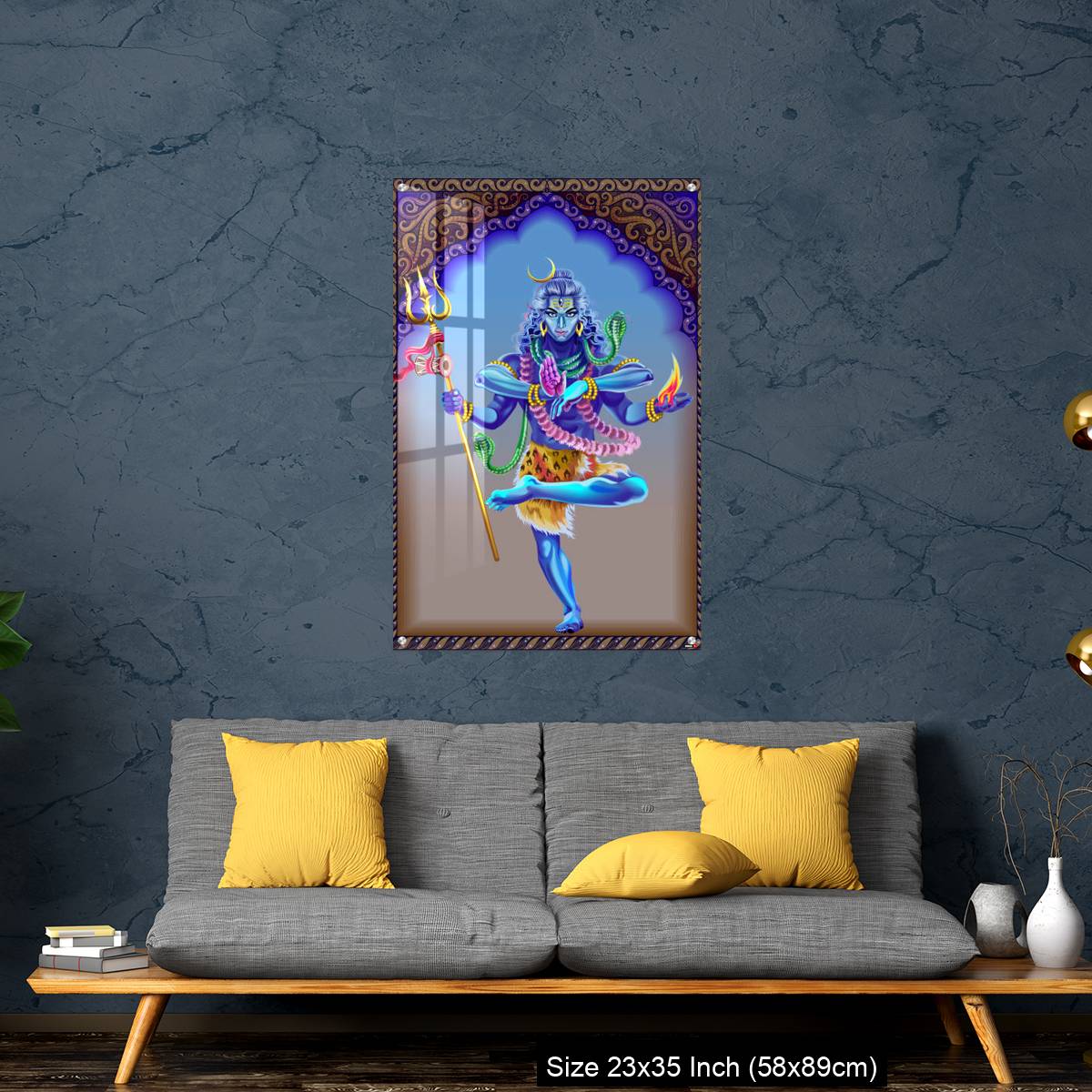 OMGs Acrylic Wall Decor – God Shiva on the background of an ornamental arch - Image 14