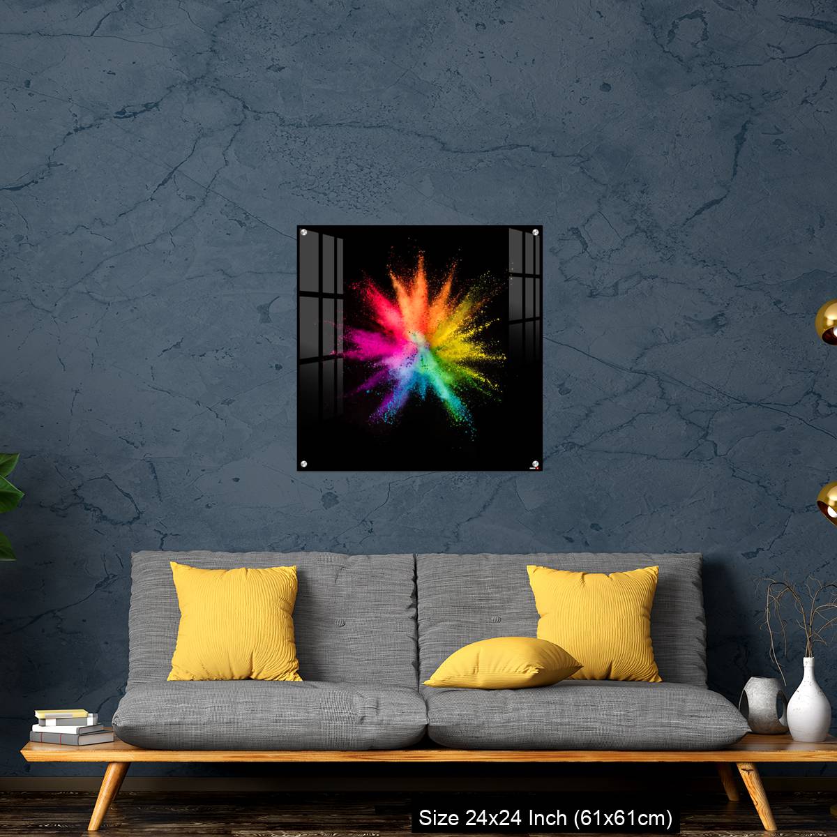 OMGs Acrylic Wall Decor – Colored powder explosion on black background - Image 14