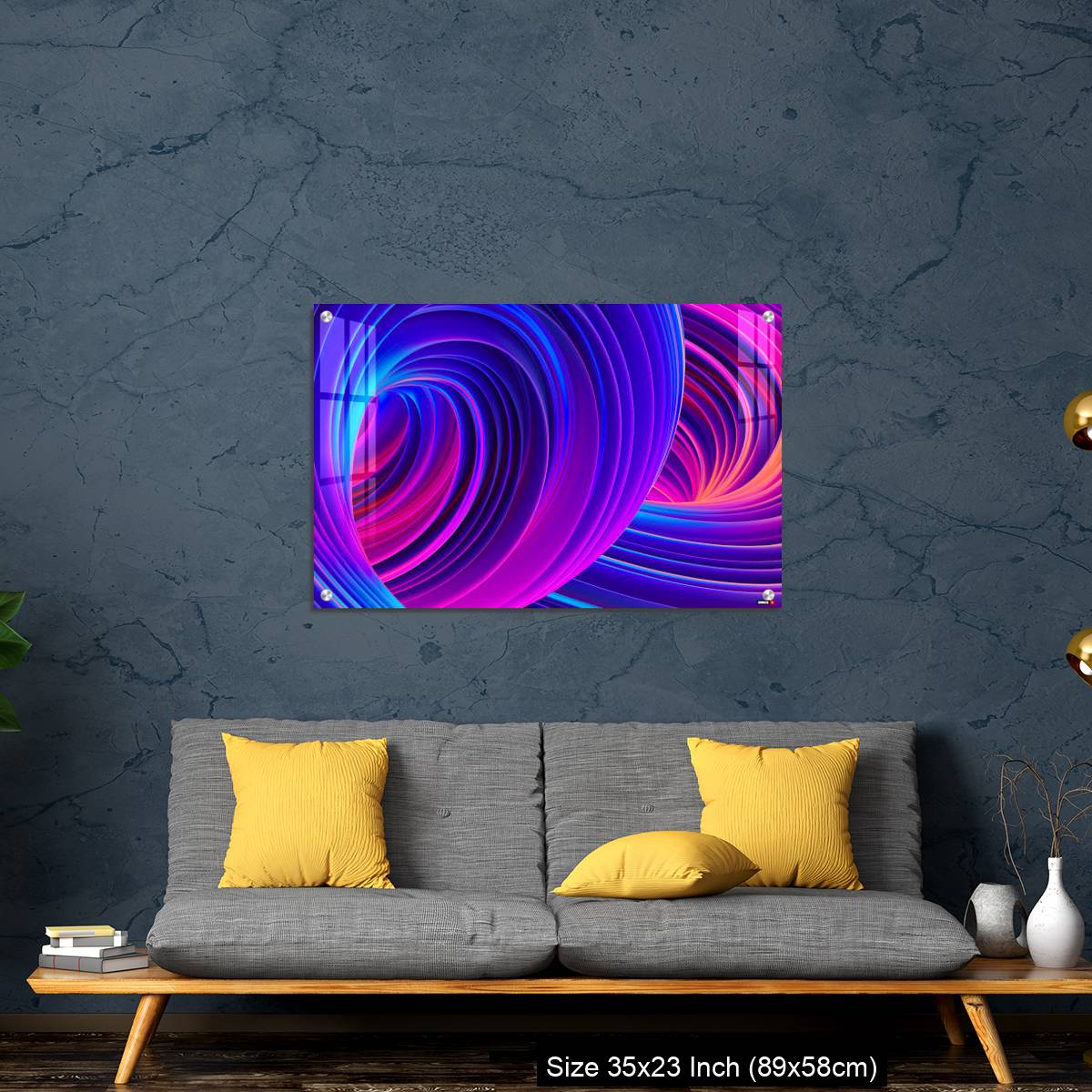 OMGs Acrylic Wall Decor – 3D Abstract fluid background with holographic liquid shapes in motion - Image 14
