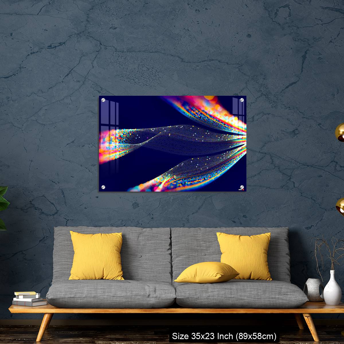 OMGs Acrylic Wall Decor – Abstract technological background in vibrant colors with blur. - Image 14