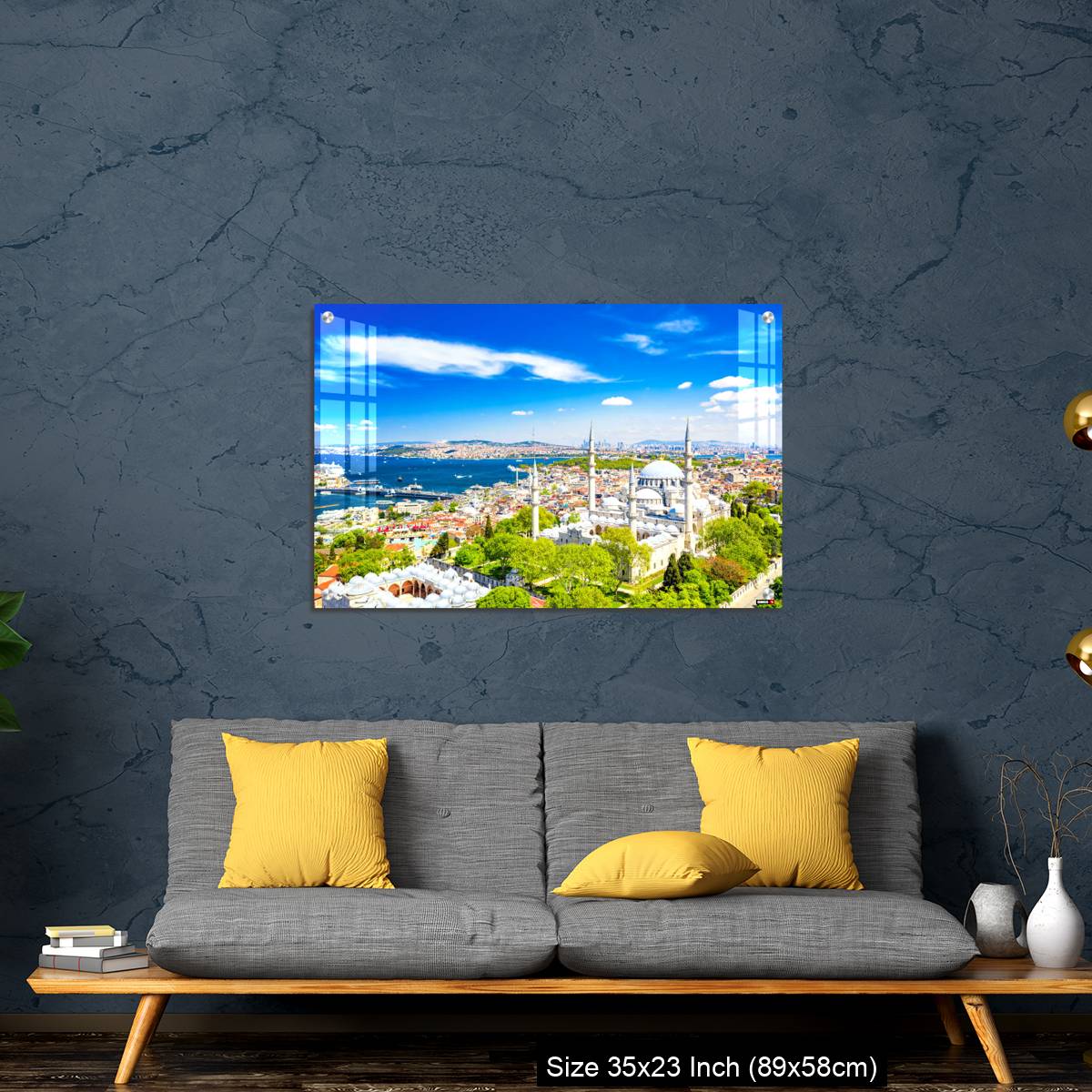 OMGs Acrylic Wall Decor – Aerial drone view of the Suleymaniye Mosque, huge Ottoman imperial mosque in Istanbul, Turkey. - Image 14