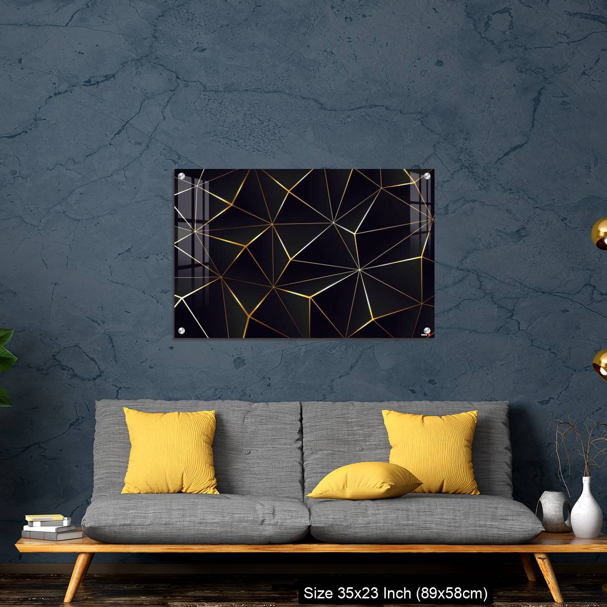 OMGs Acrylic Wall Decor – Polygonal black background. - Image 14