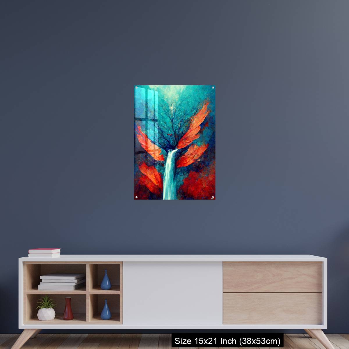 OMGs Acrylic Wall Decor – Abstract illustration of a waterfall stream from the tree - Image 15