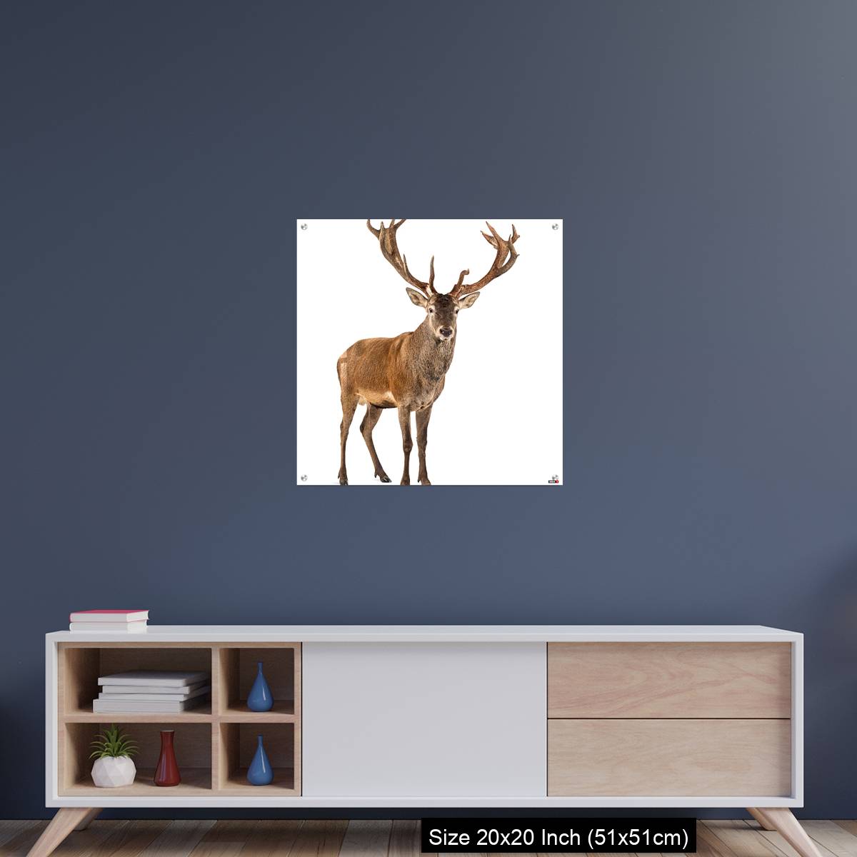 OMGs Acrylic Wall Decor – Red deer stag in front of a white background - Image 15